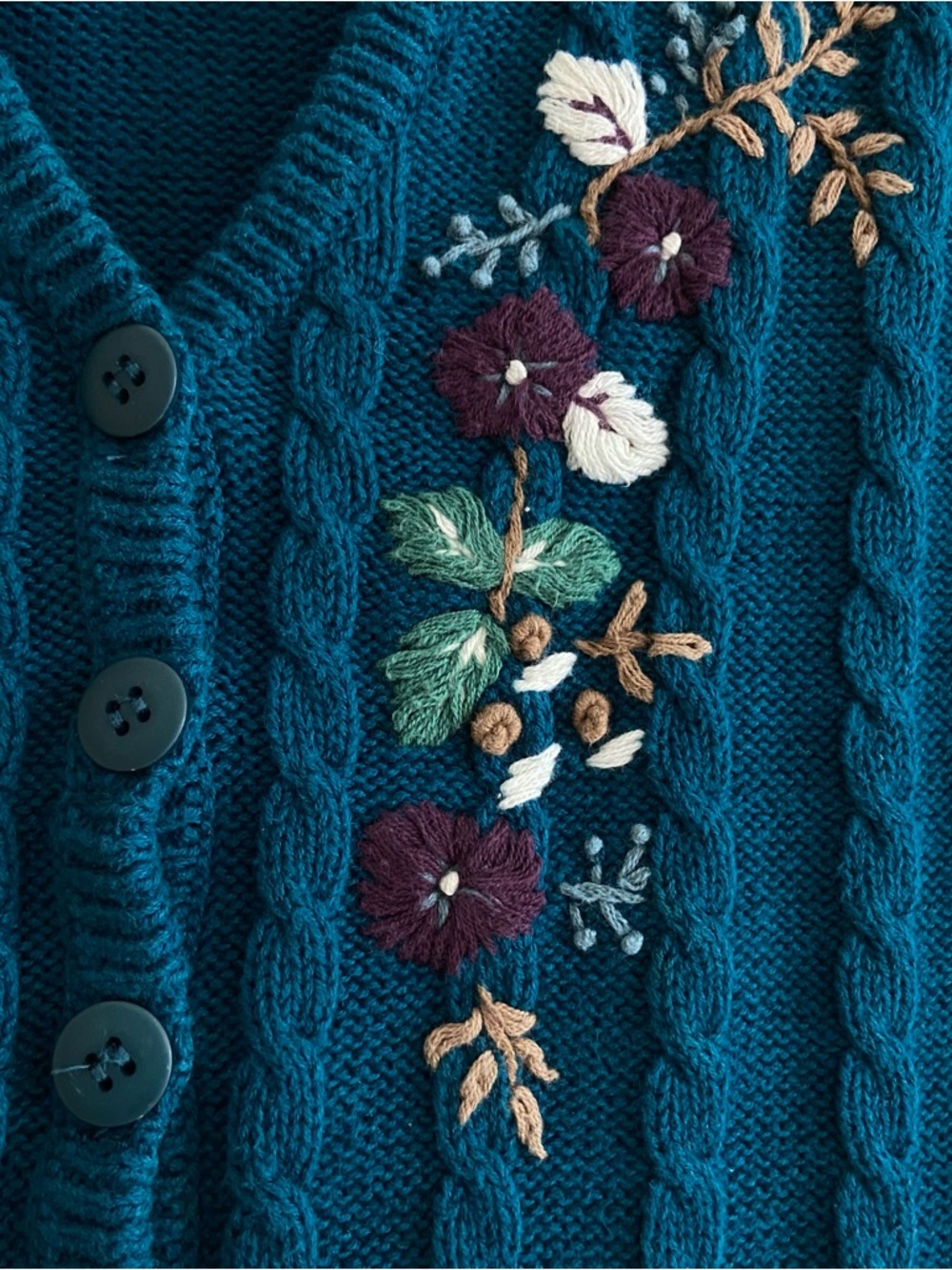Vintage Tabi International 100% Cotton Floral Embroidered Vest Women’s Size M - Picture 4 of 6